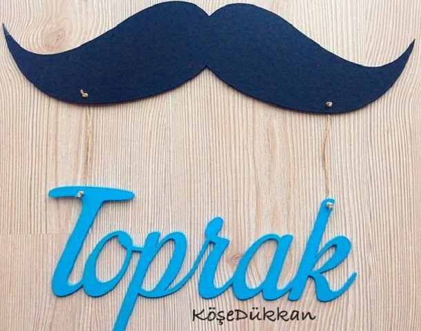 Toprak Bebek için hazırladığımız kapı süsü