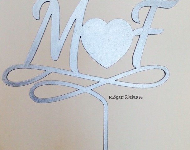 Nişan pastalarınızda harflerimiz ışıldıyor